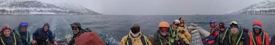 In boat near Ringvassoy Island