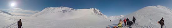 Below the Trolltinden to reach the northern summit